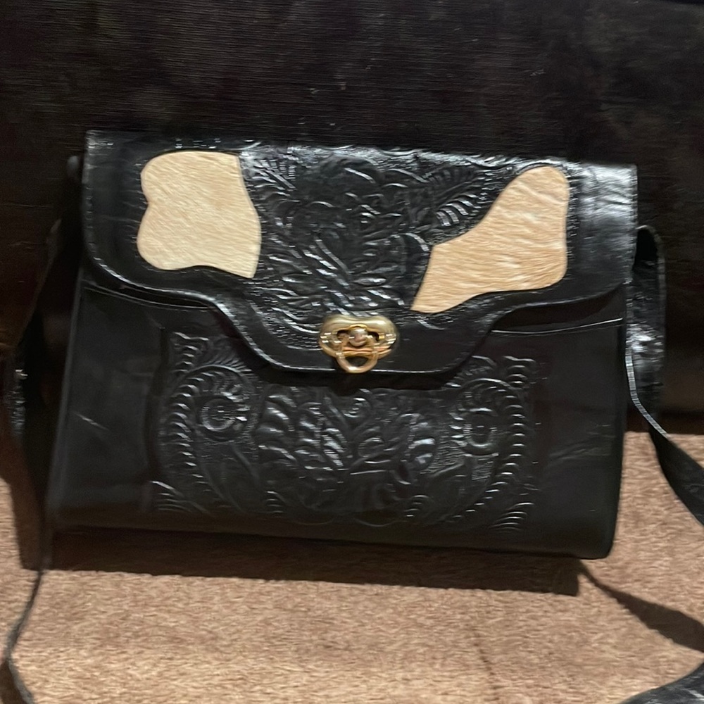 Real leather hand crafted purse